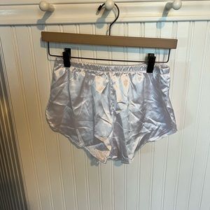 White Satin Sleep Shorts